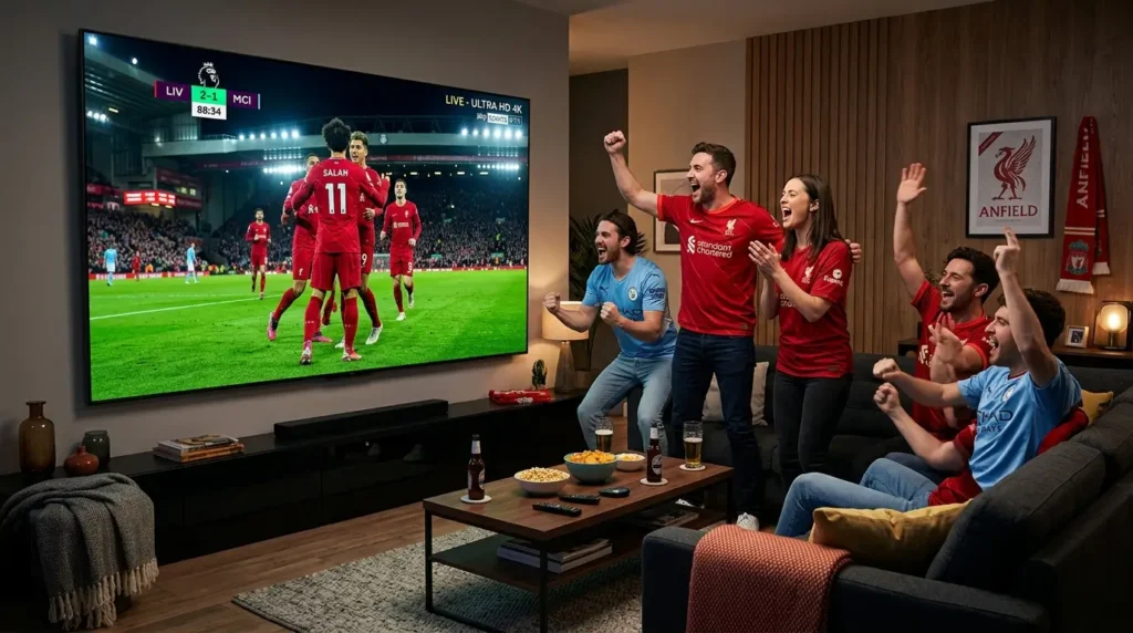 Bester IPTV Anbieter mit moderner Streaming Oberfläche auf Smart TV