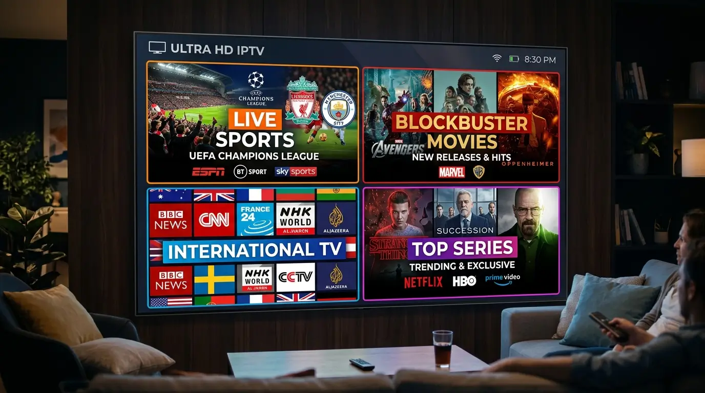 Beste IPTV mit großer Auswahl an Inhalten